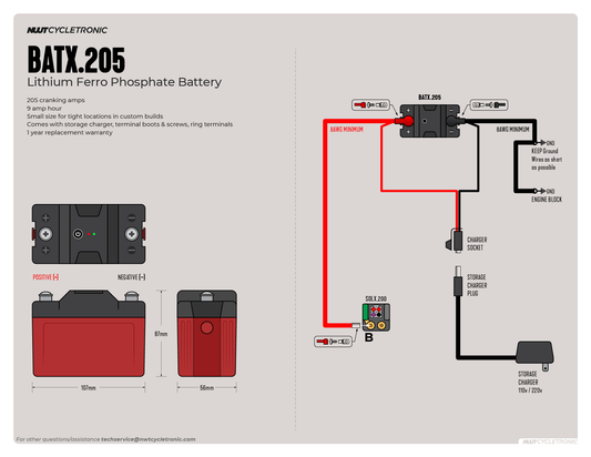 BATX.205 - Lithium Ferro Phosphate Battery (LiFePO4)