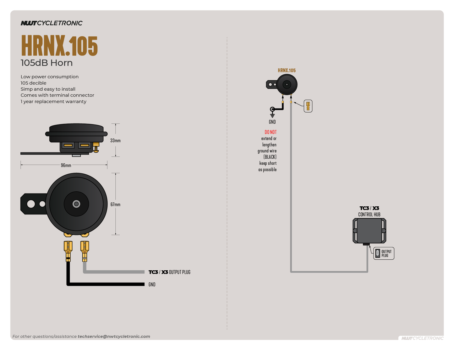 HRNX.105 - 105db Horn