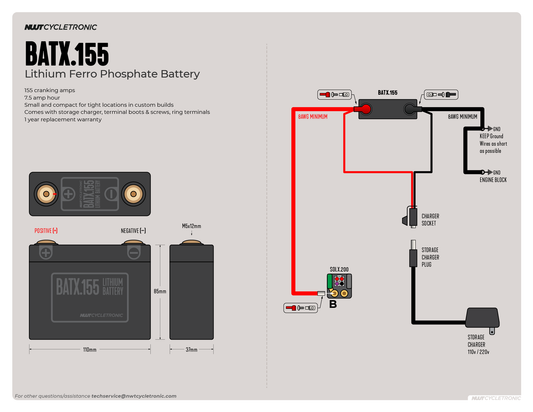 BATX.155 - Lithium Ferro Phosphate Battery (LiFePO4)